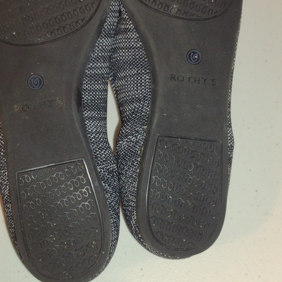 Rothy's The Point Gray Marled Comfort Textile Ballet Women’s Size 9.5 - Picture 12 of 12
